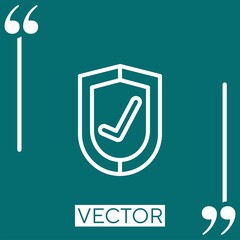 Poster - security vector icon Linear icon. Editable stroked line