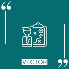 Poster - solution   vector icon Linear icon. Editable stroked line