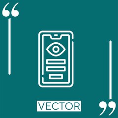 Poster - spyware vector icon Linear icon. Editable stroked line