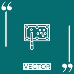 Poster - billiards vector icon Linear icon. Editable stroke line