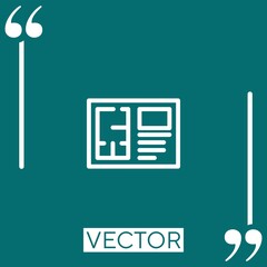 Poster - blueprint vector icon Linear icon. Editable stroked line