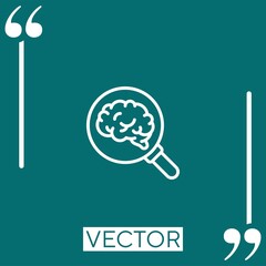 Poster - brain vector icon Linear icon. Editable stroke line
