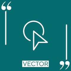 Poster - click   vector icon Linear icon. Editable stroked line