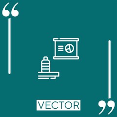 Poster - conference vector icon Linear icon. Editable stroked line