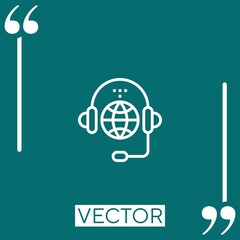 Poster - customer service vector icon Linear icon. Editable stroked line