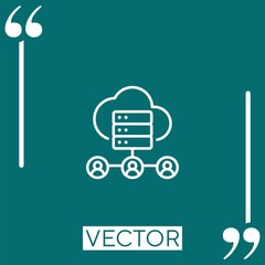 Poster - data collection vector icon Linear icon. Editable stroke line
