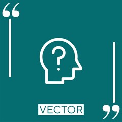 Poster - decision making vector icon linear icon. editable stroked line