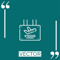 Poster - departure vector icon Linear icon. Editable stroked line