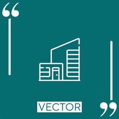 Poster - house vector icon Linear icon. Editable stroke line
