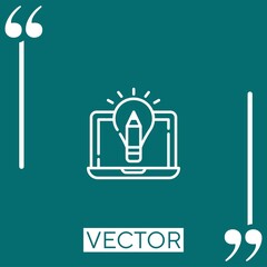Poster - idea   vector icon Linear icon. Editable stroked line