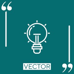 Poster - idea vector icon Linear icon. Editable stroked line