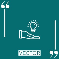 Poster - knowledge vector icon Linear icon. Editable stroked line