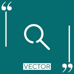 Poster - search vector icon Linear icon. Editable stroke line