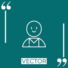 Poster - user vector icon Linear icon. Editable stroke line