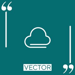 Poster - cloud vector icon Linear icon. Editable stroke line