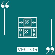 Gameboy   Vector Icon Linear Icon. Editable Stroke Line
