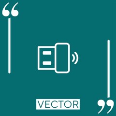 Poster - antenna vector icon Linear icon. Editable stroke line