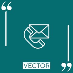Poster - call vector icon Linear icon. Editable stroke line