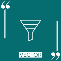 Poster - filter vector icon Linear icon. Editable stroke line