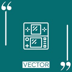 Poster - gameboy   vector icon Linear icon. Editable stroke line