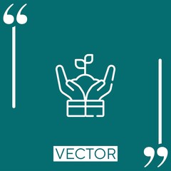Poster - growth   vector icon Linear icon. Editable stroke line