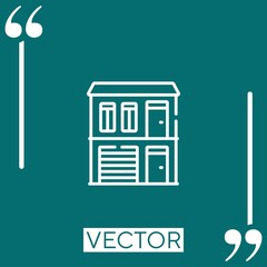 Poster - house vector icon Linear icon. Editable stroke line