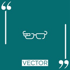Poster - smart glasses   vector icon Linear icon. Editable stroke line