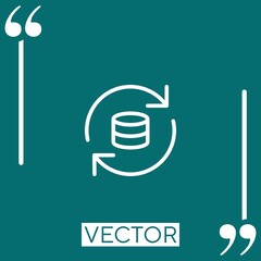 Poster - sync vector icon Linear icon. Editable stroke line