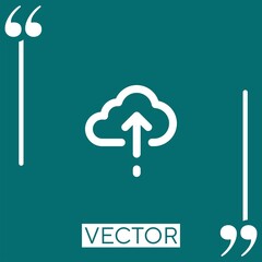Poster - upload vector icon Linear icon. Editable stroke line