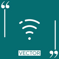 Poster - wifi vector icon Linear icon. Editable stroke line