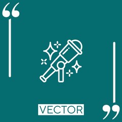 Poster - astronomy vector icon Linear icon. Editable stroke line