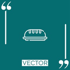 Poster - bread vector icon Linear icon. Editable stroke line