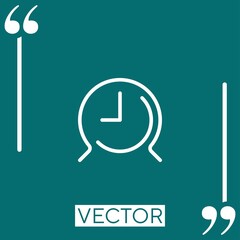 Poster - clock   vector icon Linear icon. Editable stroke line