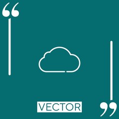 Poster - cloud vector icon Linear icon. Editable stroke line