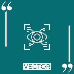 Poster - eye scan vector icon Linear icon. Editable stroke line