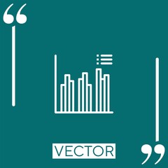 Poster - graph   vector icon Linear icon. Editable stroke line