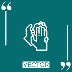 Poster - hand washing vector icon Linear icon. Editable stroke line