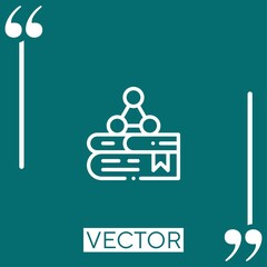 Poster - knowledge   vector icon Linear icon. Editable stroke line