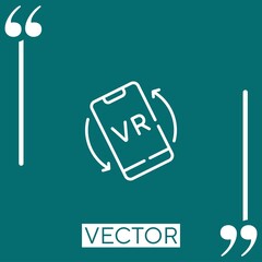 Poster - rotation vector icon Linear icon. Editable stroke line