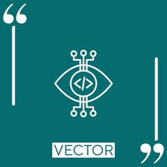 Poster - view vector icon Linear icon. Editable stroke line