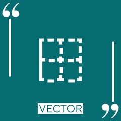 Poster - border vector icon Linear icon. Editable stroke line