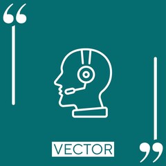 Poster - customer vector icon Linear icon. Editable stroke line