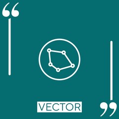 Poster - data   vector icon Linear icon. Editable stroke line