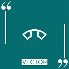 Poster - End call vector icon Linear icon. Editable stroke line