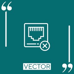 Poster - ethernet vector icon Linear icon. Editable stroke line