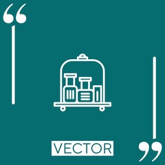 Poster - luggage vector icon Linear icon. Editable stroke line