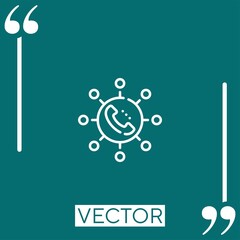 Poster - networking vector icon Linear icon. Editable stroke line