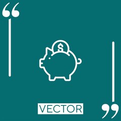 Poster - savings vector icon Linear icon. Editable stroke line