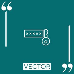 Poster - security vector icon Linear icon. Editable stroke line