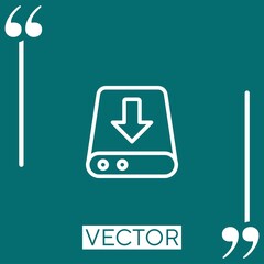 Poster - server storage vector icon Linear icon. Editable stroke line